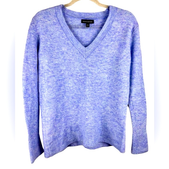 Banana Republic Women's Size XS Sweater Blue Long Sleeve Merino Wool, Alpaca - Picture 1 of 13